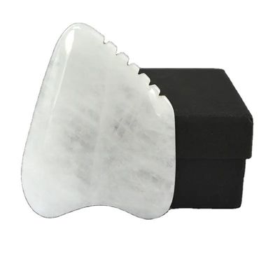 Massagista corporal Gua Sha Tabela de raspagem facial Pedra de Jade Branca Guasha Ferramenta para rosto e SPA Equipamento de massagem de acupuntura