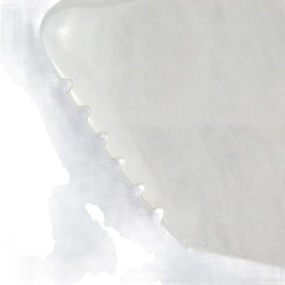 Massagista corporal Gua Sha Tabela de raspagem facial Pedra de Jade Branca Guasha Ferramenta para rosto e SPA Equipamento de massagem de acupuntura