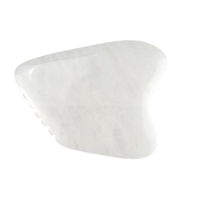 Massagista corporal Gua Sha Tabela de raspagem facial Pedra de Jade Branca Guasha Ferramenta para rosto e SPA Equipamento de massagem de acupuntura