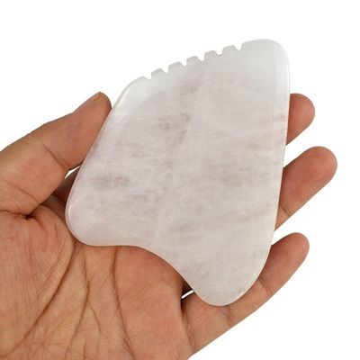 Massagista corporal Gua Sha Tabela de raspagem facial Pedra de Jade Branca Guasha Ferramenta para rosto e SPA Equipamento de massagem de acupuntura