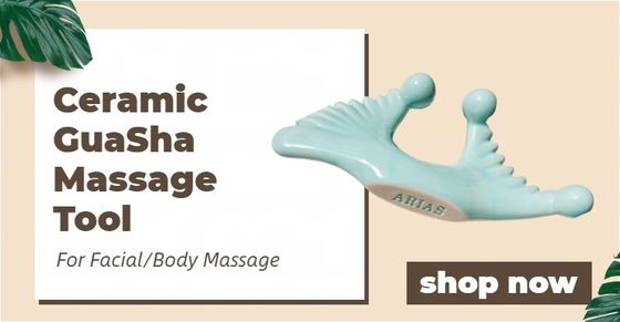 Massagem Muscular Cerâmica Gua Sha Board Máquina de Terapia Anti-Cellulite para Ferramentas de Massagem Facial Azul