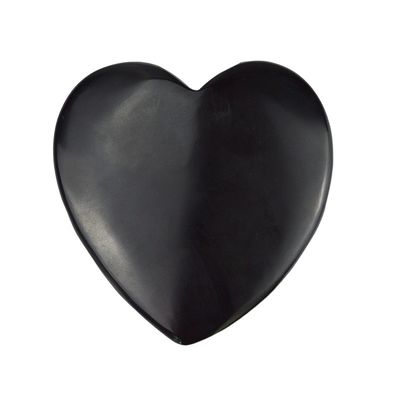 2024 Forma do coração Pedra Bian Negro Natural Gua Sha Escravação Ferramenta de Massagem para Função de Massagem Muscular de Drenagem Linfática