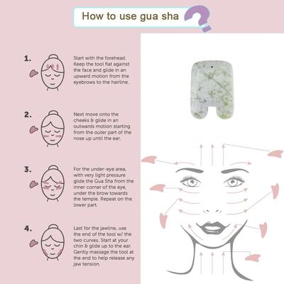 2024 Massagem de corpo inteiro Ferramenta de aperto da pele Pedra preciosa natural Guasha para rejuvenescimento facial e corporal