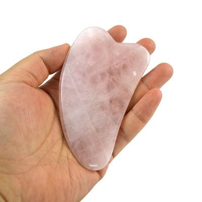 Ferramenta de Massagem Muscular 2024 Rosa Quartz Gua Sha Pele Natural de Cristal Guasha Massagista de Beleza para Facelifting e Anti-Envelhecimento