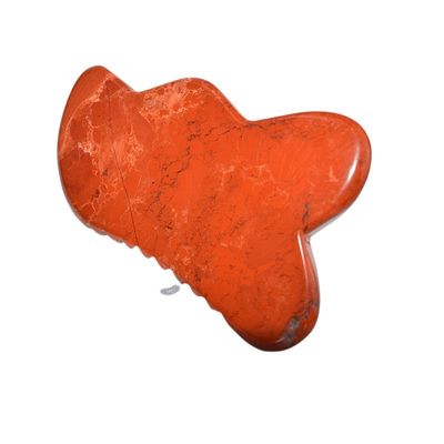 Logotipo personalizado disponíveld 2024 Pedra de Jaspe Vermelho Gua Sha Scraping Massage Board para benefícios anti-envelhecimento e relaxamento muscular