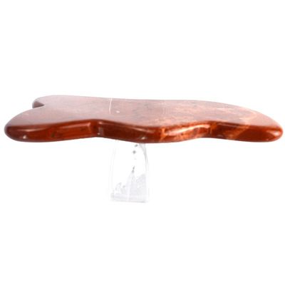 Logotipo personalizado disponíveld 2024 Pedra de Jaspe Vermelho Gua Sha Scraping Massage Board para benefícios anti-envelhecimento e relaxamento muscular