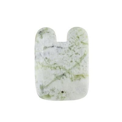 Ferramenta de Massagem de Beleza Facial 2024 Forma U Natural Xiuyan Jade Gua Sha Scraping Board com Função de Massagem Muscular