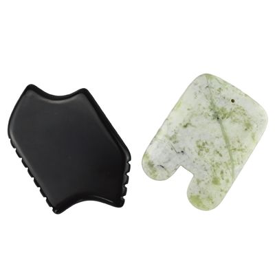Ferramenta de Massagem de Beleza Facial 2024 Forma U Natural Xiuyan Jade Gua Sha Scraping Board com Função de Massagem Muscular