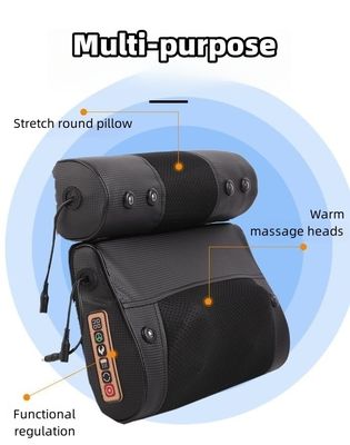 2023 Home Electric Neck Cushion Shiatsu Back Massager com função de calor e logotipo personalizado Disponível almofada de massagem