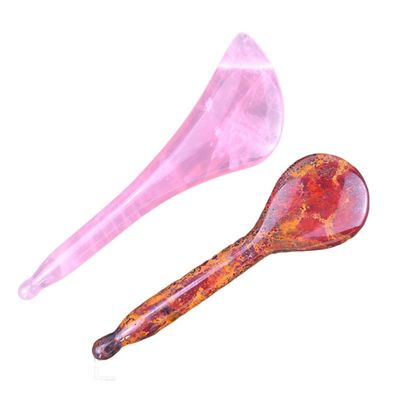 2024 Popular Equipamento de Massagem Corporal Rosa Quartz Guasha Acupressão Reflexologia Pena Acupuntura Terapia Gua Sha Ferramenta