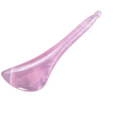 Ferramenta de massagem corporal Rosa Quartz Gua Sha Pen Disponível Logotipo para Facial e Eye Acupuntura Stick