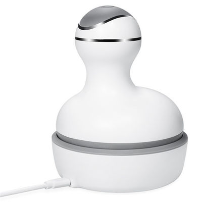 Logotipo personalizado Disponível Mini dispositivo de massagem corporal vibratório portátil para área de massagem da cabeça em aparência branca
