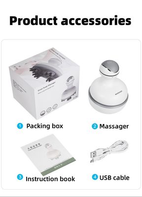 Logotipo personalizado Disponível Mini dispositivo de massagem corporal vibratório portátil para área de massagem da cabeça em aparência branca