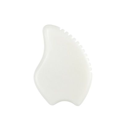 Equipamento de massagem best seller Massagem facial personalizada de jade branco Ferramentas de Guasha para o rosto Pedra de jade Massagem Gua Sha Tabela