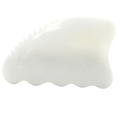 Logotipo personalizado Disponível White Jade Gua Sha Stone Massager Facial para Tratamento Anti-Aging