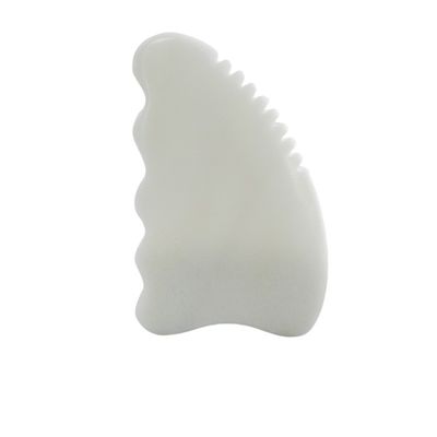 Logotipo personalizado Disponível White Jade Gua Sha Stone Massager Facial para Tratamento Anti-Aging