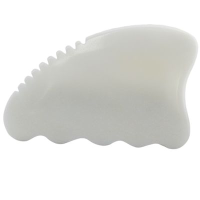 Ferramenta de massagem Pedra de jade branco natural Gua Sha Tabela de raspagem para massagem corporal Facial Beauty Anti-envelhecimento Ferramenta de cuidados com a pele