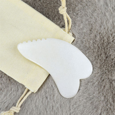 Massagista corporal Gua Sha Escrava ferramenta de massagem de jade branco Guasha Scraper de tabuleiro pedra de jade natural