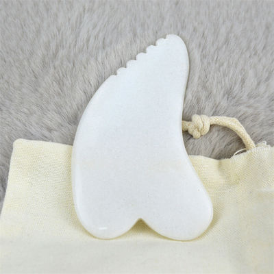 Massagista corporal Gua Sha Escrava ferramenta de massagem de jade branco Guasha Scraper de tabuleiro pedra de jade natural