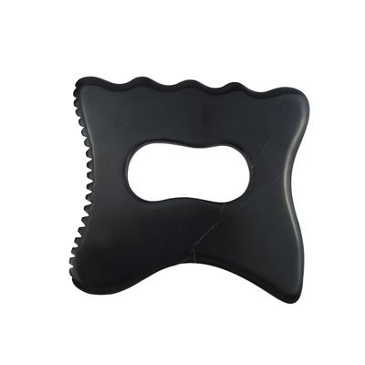 Logotipo personalizado DisponívelBlack Bian Stone Gua Sha Massage Tool With Handle Equipamento de Massagem Corporal Guasha Stone Self Skin Care