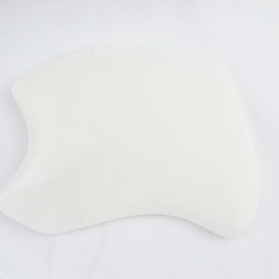 Massagista do corpo mais recente estilo puro natural de jade branco Facial anti-envelhecimento Gua Sha Tabela Pedra preciosa Cuidados da pele Massagem Pedra de jade Guasha Ferramenta