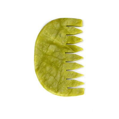 Logotipo Personalizado Logotipo DisponívelPuro Natural Xiuyan Jade Stone Comb Head Scalp Guasha Massage Tool Low MOQ Gua Sha Comb