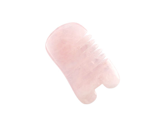 Rosa Quartz Gua Sha Comb Peixe Forma Produto de Cuidados da Cabeça para Massagem Natural de Cristal