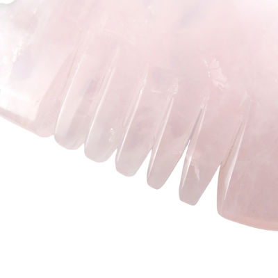 Rosa Quartz Gua Sha Comb Peixe Forma Produto de Cuidados da Cabeça para Massagem Natural de Cristal