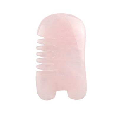 Rose Quartz Gua Sha Scalp Massage Comb Tool para Massage Head Tools Self Skin Care Spa Facial Lifting Beauty Equipamento