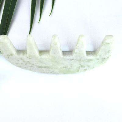 Massagista Facial Pedra de Jade Gua Sha Comb Cabeça Escalpe Guasha Massagem Ferramenta para Massagem de Todo o Corpo Área Logotipo personalizado