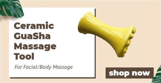 Serviços de Saúde Ferramenta de Massagem Cerâmica de Guasha para Massagem Facial e Corporal na Coreia