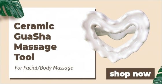 Ferramenta de massagem de raspagem de Gua Sha de cerâmica para drenagem linfática Função de massagem muscular de material cerâmico