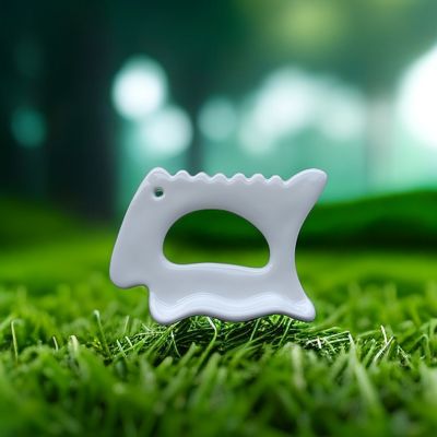 Quadro de raspagem de ferramentas faciais Gua Sha de cerâmica para design popular Guasha Massager de corpo de barro branco