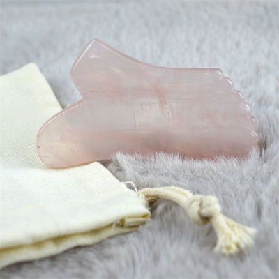 Massagista Facial 2024 Rosa Quartz Gua Sha Stone para Cuidados da Pele e Massagem Corporal Propriedades do Equipamento
