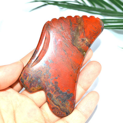Equipamento de massagem corporal Red Mookaite Gua Sha Scraping Board para Facial Skin Care Tool