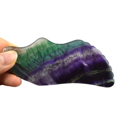 Equipamento de massagem corporal ferramentas de massagem mais vendidas para 2024 Fluorito do arco-íris Gua Sha Stone auto-cuidado da pele e spa facial
