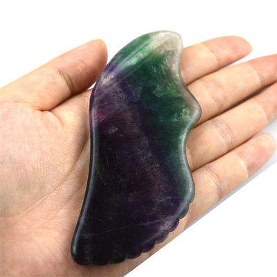 Equipamento de massagem corporal ferramentas de massagem mais vendidas para 2024 Fluorito do arco-íris Gua Sha Stone auto-cuidado da pele e spa facial