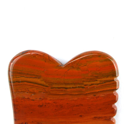 2024 Hot Natural Mookaite Vermelho Jasper Gua Sha Massager Logotipo personalizado Cuidados com a pele Antienvelhecimento Cura Pedra raspando Ferramentas de massagem