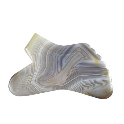 Logotipo personalizado DisponívelD 100% Agate Cinza Natural Gua Sha Massagem Ferramenta para Cuidados Pessoais da Pele Spa Facial Elevação de Beleza Equipamento