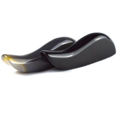 Pedra de Gua Sha Obsidiana de Faixa Natural Preta para Massagem Corporal e Ferramenta Profissional de Emagrecimento Facial