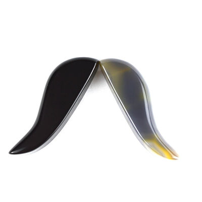 Pedra de Gua Sha Obsidiana de Faixa Natural Preta para Massagem Corporal e Ferramenta Profissional de Emagrecimento Facial