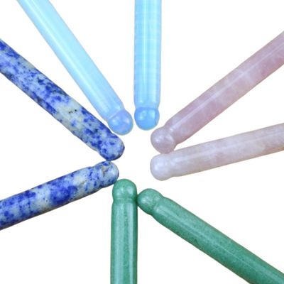Ferramentas de massagem coloridas cristal natural Guasha Massage Pen Acupuntura Terapia Ferramenta para Cuidados com a Saúde do Corpo Terapia Gua Sha Massage Stick