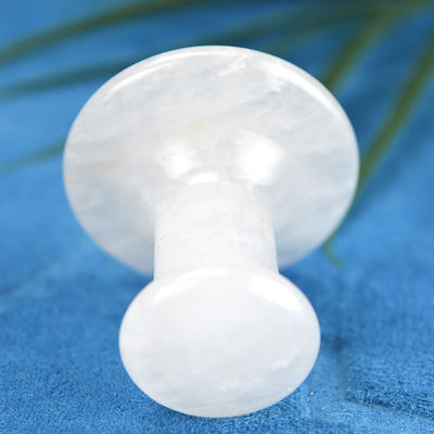 Pedra de forma de cogumelo de massagem Gua Sha Natural Quartz Claro para Massagem Facial e Massagem Corporal