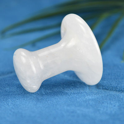 Pedra de forma de cogumelo de massagem Gua Sha Natural Quartz Claro para Massagem Facial e Massagem Corporal
