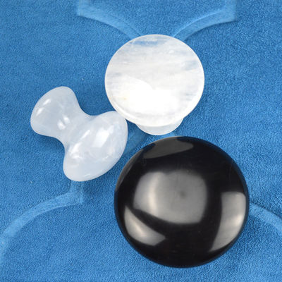 Pedra de forma de cogumelo de massagem Gua Sha Natural Quartz Claro para Massagem Facial e Massagem Corporal