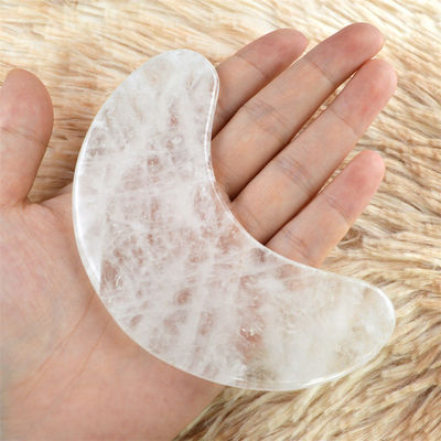 2024 Forma de Lua Quartzo Luminoso Gua Sha Tabela de Massagem de Escrava Guasha Pedra Massagista Facial para saúde do corpo e cuidados de beleza