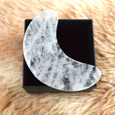 2024 Forma de Lua Quartzo Luminoso Gua Sha Tabela de Massagem de Escrava Guasha Pedra Massagista Facial para saúde do corpo e cuidados de beleza