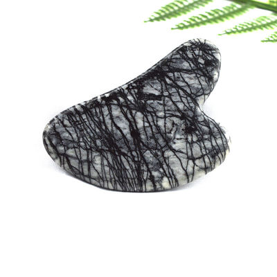 Drainagem linfática do corpo inteiro Forma do coração Picasso Jasper Gua Sha Scraping Massage Board Guasha Stone Facial Body Massager
