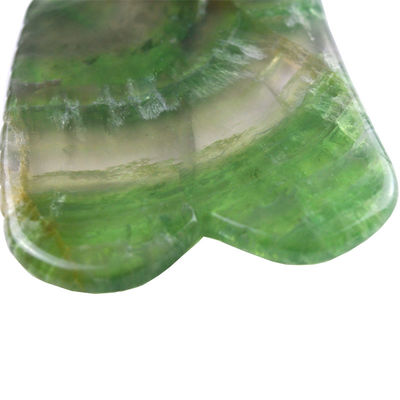 Quadro de Gua Sha Fluorito Arco-íris Natural para Massagem Corporal e Facial Pedra Cuidados da Pele Facial Beauty Massage Tool