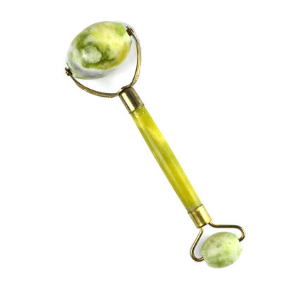 Xiuyan Jade Cuidados da pele Pedra de Jade Tratamento Facial de Olhos Apuração da Pele Spa Remover de Rugas Massagista Roller Facial Com Manopla de Flores